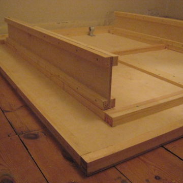 Day 3: Close-up of the bed base and I-beam
