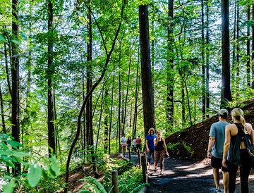 Hiking Path up to the Portland Japanese Garden, Portland OR USA-7a