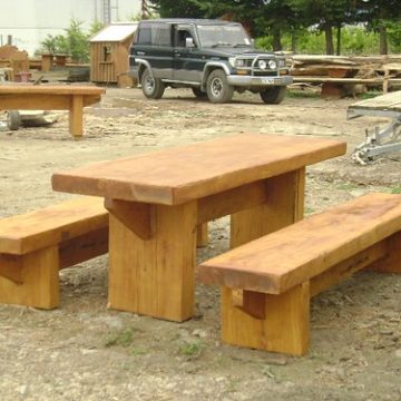 Wooden Outdoor Table Macrocarpa Wood