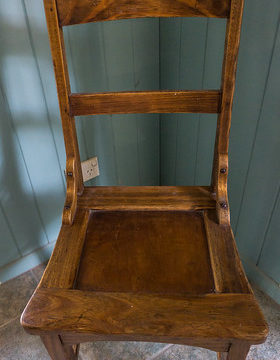 Old silky oak school chair, circa 1900