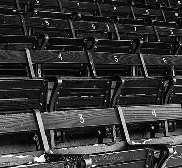 Fenway Park Blue Bleachers BWFenway Park Blue Bleachers - Blue wooden bleacher seats at Fenway Park in Boston, Massachusetts, located at 4 Yawkey Way near Kenmore Square. It has been the home of the Boston Red Sox Major League Baseball team since it opene