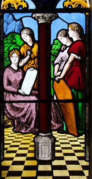 Jane Trimmer Gaye window: symbols of death (by George Hedgeland for Frank Howard, 1852)