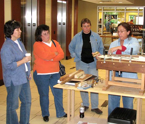 Donna Hill demonstrating inlay techniques