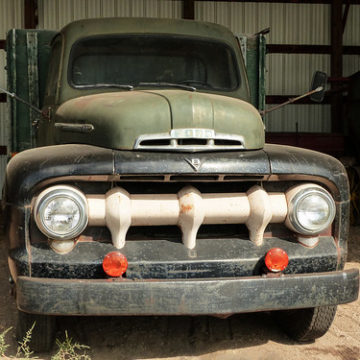 Old Ford V8 pick-up truck