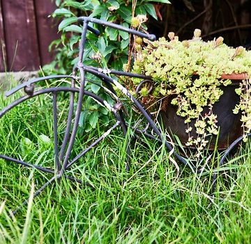 Bicycle Plant Stand - Fittie Aberdeen Scotland 01/09/17
