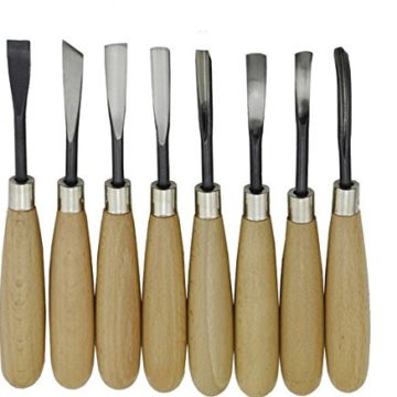 Wood Carving Gouges KangTeer 8pcs Professional Wood Carving Hand Chisels Set Tools Kit for Carpenters, Wood Turners DIY Woodworking Carving - DiZiWoods Store