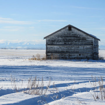 Prairie winter scene