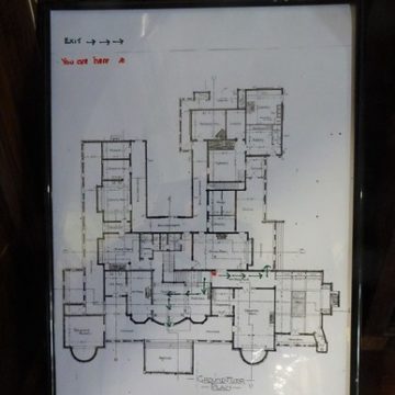 Greenethorpe near Young. Gound floor plan of Iandra Castle but in 1908 for George Greene. It has 57 rooms.
