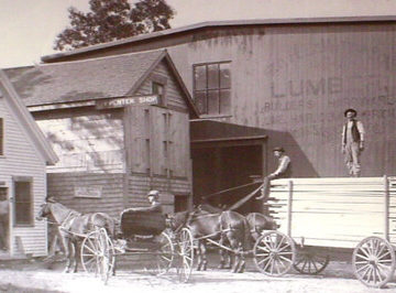 Park Street, 004, DeWitt & Son Lumber Contractor & Builder,  George H., 4 Park Street, North Easton, MA. info, Easton Historical Society