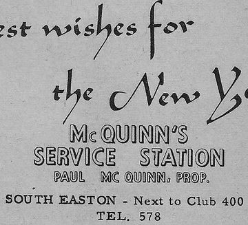 Washington Street, 559, McQuinn Service Station, Washington St., Easton, MA, info, Easton Historical Society