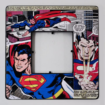 Superman - Decoupaged Comic Book Picture Frame
