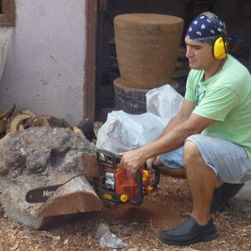 preparing the wood