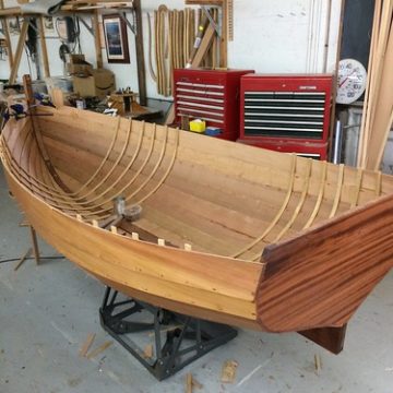IMG_5655 - Port Hadlock WA - Northwest School of Wooden Boatbuilding - Traditional Small Craft -  9-foot Grandy skiff - framing in progress