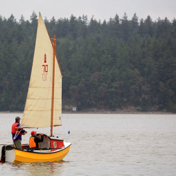IMG_1197CEF1 - Nordland WA - Nordland General Store pier - 2015 Red Lantern Rally - SCAMP-70 launch - Dan Thompson and Howard Rice out on her maiden sail