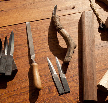 Selection of handmade tools.