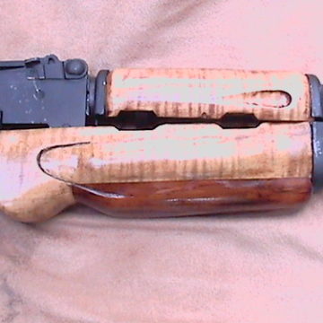 Hand carved AK-47 Rifle Stock - Right upper/lower