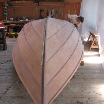 Port Hadlock WA - Boat School - Contemporary - a 4-strake Caledonia Yawl under construction for the Four Winds Camp