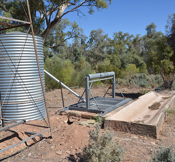 Beltana Government Well and concrete trough c1917, Flinders Ranges, South Australia