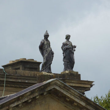 Stourhead House at Stourhead - pair of statues