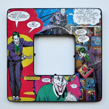 The Joker - Decoupaged Comic Book Frame
