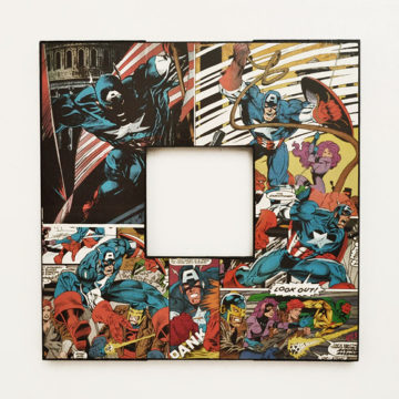 Captain America - Decoupaged Comic Frame