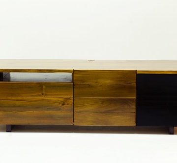 Woodworking Project: A modern solid teak wood TV cabinet