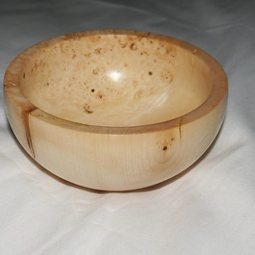 Woodturning; small poplar burr bowl (Hungarian Tulipwood) 106mm Dia 55mm high
