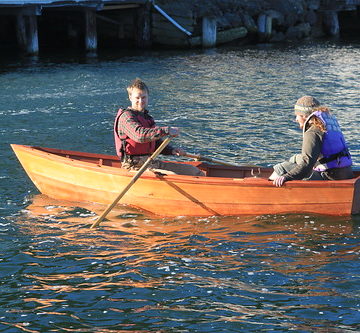 Port Hadlock WA - Boat School - Traditional Small Craft - Launch - Monk Flatiron Noah Fleagal rowing, xxx riding