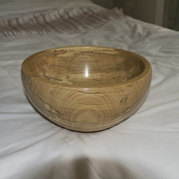Woodturning - Woodturning, bowl turned from spalted beech 220mm wide 120mm high