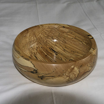 Woodturning - Woodturning, bowl turned from spalted beech 210mm wide 80mm high
