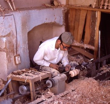 Woodworker, Isfahan, Iran, 1969