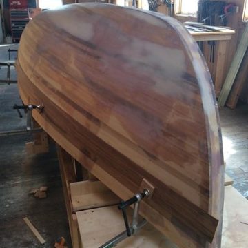 Port Hadlock WA - Northwest School of Wooden Boatbuilding - Contemporary - strip-planked Grandy skiff ready to be cold-molded