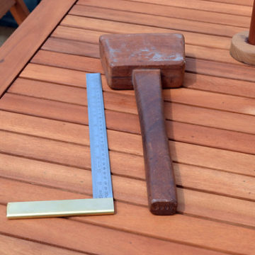 DIY HAND MADE TOOLS  HOME MADE WOODWORKING SQUARE AND MALLET