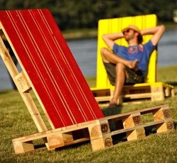 Two Pallets Lounge Chairs