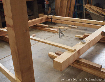 Crafting a Classic Cedar Pergola ~ laying out posts