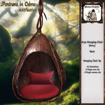 Arya Hanging Chair Berry
