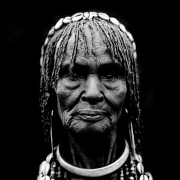 Old hamar woman Ethiopia