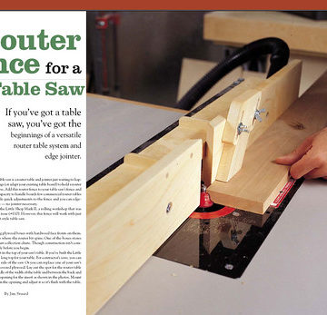 Router Fence for a Table Saw