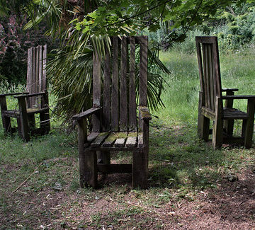 Three wooden chairs-0197