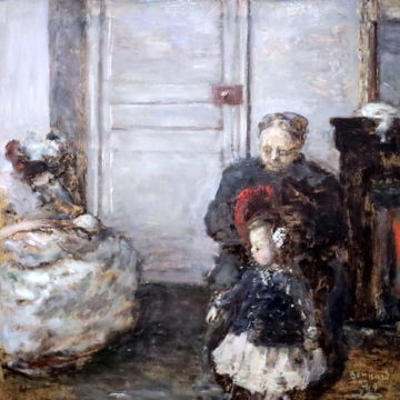 IMG_9220 Pierre Bonnard. 1867-1947.  Paris.  Intérieur, femme et enfant. Interior, woman and child. 1899.     Paris Orsay.