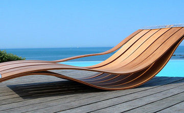Wooden Lounge Chair by Pooz