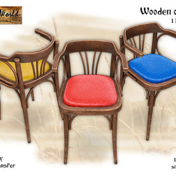 OW Wooden chair v1 set1