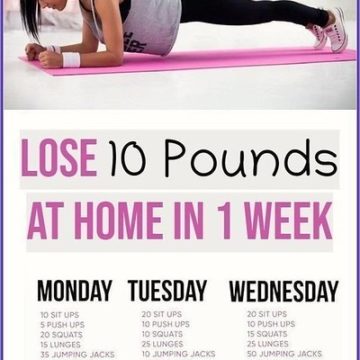 Lose 10 pounds at home in 1 week