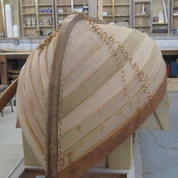 Grandy Skiff - planking nearly complete - - IMG_3399