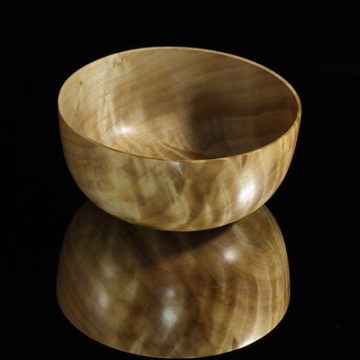 Figured poplar bowl