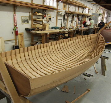Port Hadlock WA - Northwest School of Wooden Boatbuilding - Traditional Small Craft - Grandy Skiff under construction
